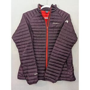 Eddie Bauer First Ascent Down Puffer Jacket Womens M Purple Stormdown 800